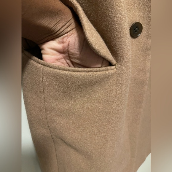Jil Sanders X UNIQLO +J Wool Tan Peacoat - Picture 10 of 12